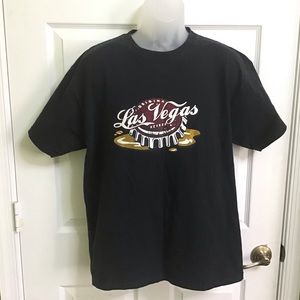 Las Vegas Graphic T-shirt Unisex Black Sz Large XLarge